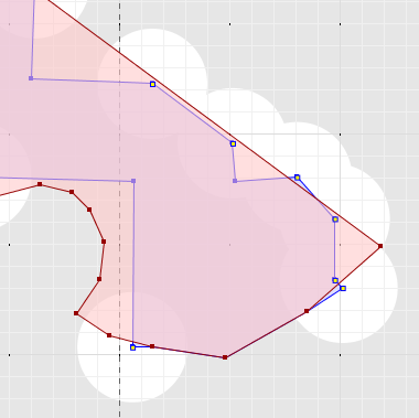 Vertices not lying exactly on line segments