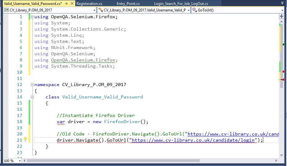 Amended Code For Launching Browser In VS 2015