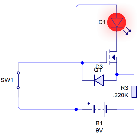 Diode for discharging MOSFET