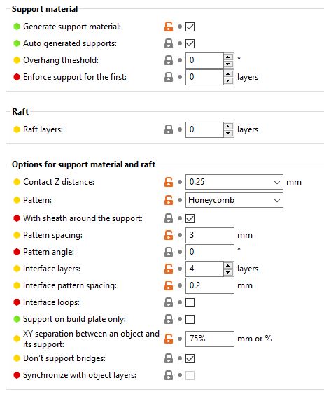 Screenshot of PrusaSlicer configuration panel