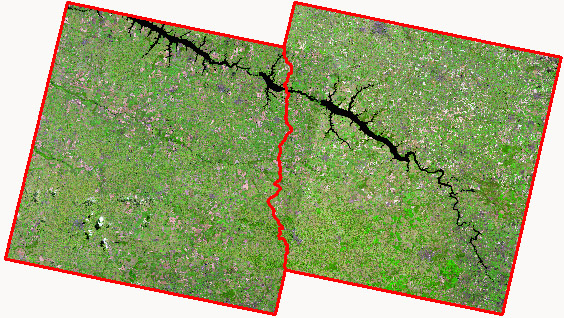 Landsat-8 polygon cutline