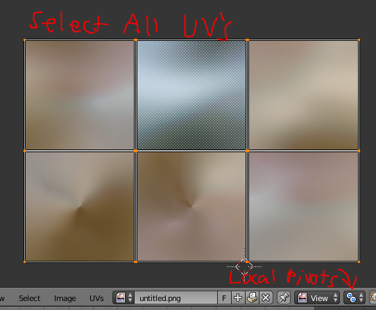 selecting all uvs with individual origins on