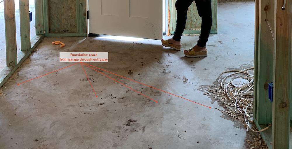 Garage wall through entryway