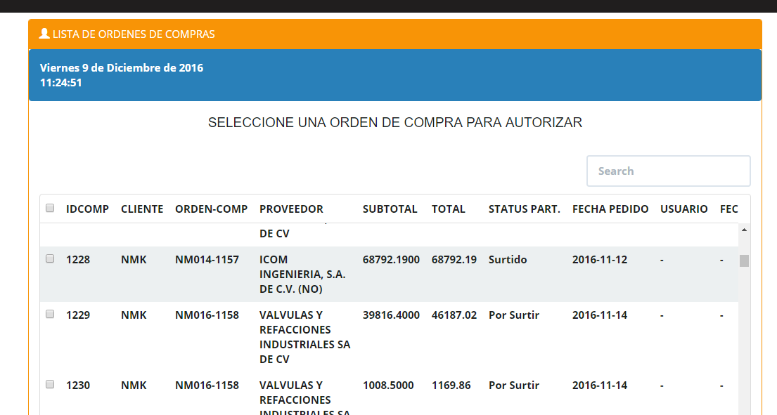 se debe mandar el correo al dar click en el checkbox del registro seleccionado