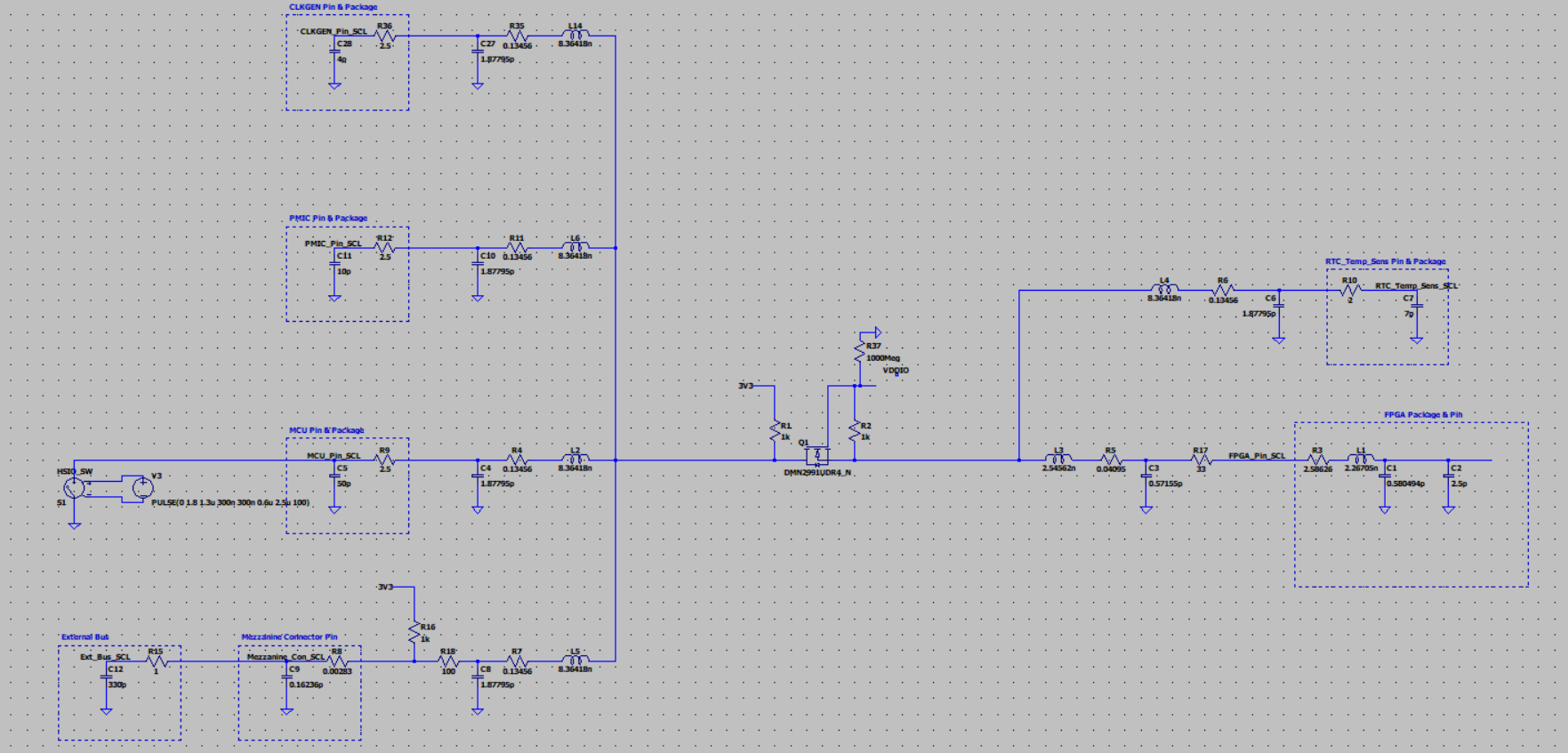 When there is no VCCIO (floating) and there is switching on the 3.3 V side