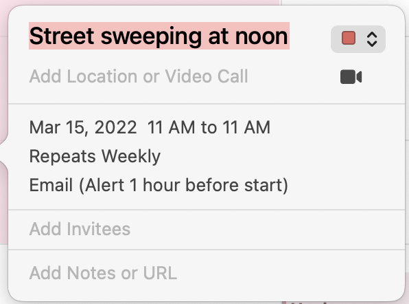 Sample of an event that has given many alerts