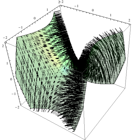 a surface with normals