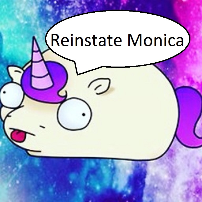 Unitato says Reinstate Monica's user avatar