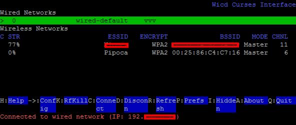 Using wicd with Raspberry Pi