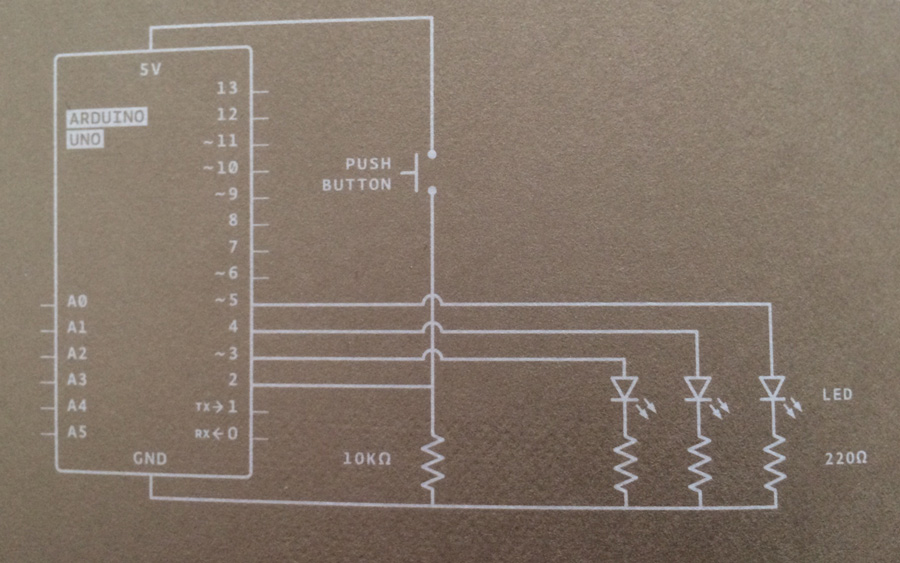 Arudino spaceship interface circuit diagram