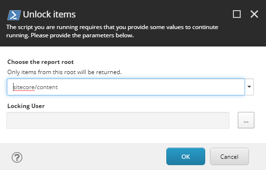 Parameter prompt