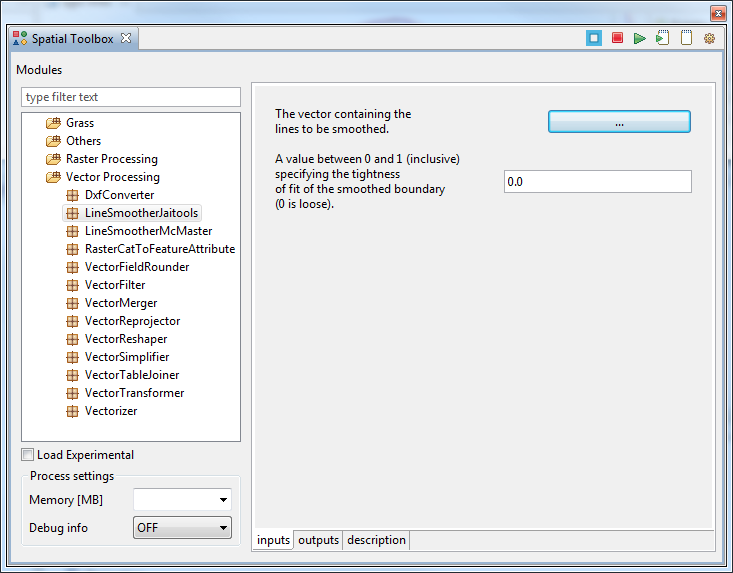 Vector Processing to LineSmootherJaiTools in uDig