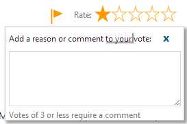 Votes of 3 or less require a comment