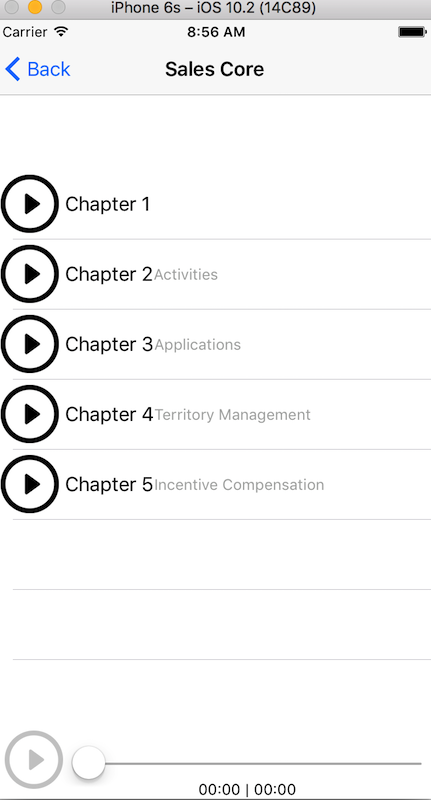 Second View Controller - Chapter Selection