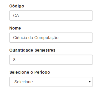 Preciso que ele venha selecionado "Noite", conforme está no banco