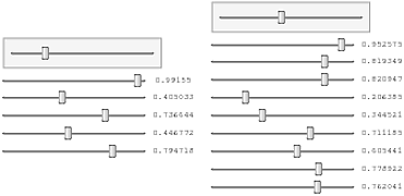 nested sliders