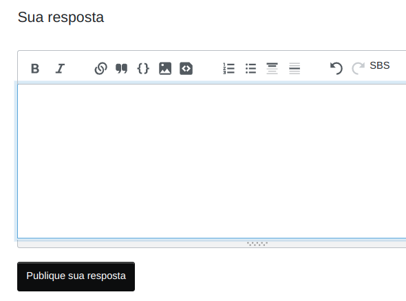 Editor, para perguntas com menos de 30 respostas