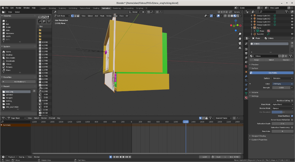 blender view of model to explain the concept