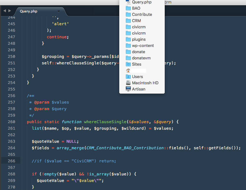 Adding a return statement on Line 266