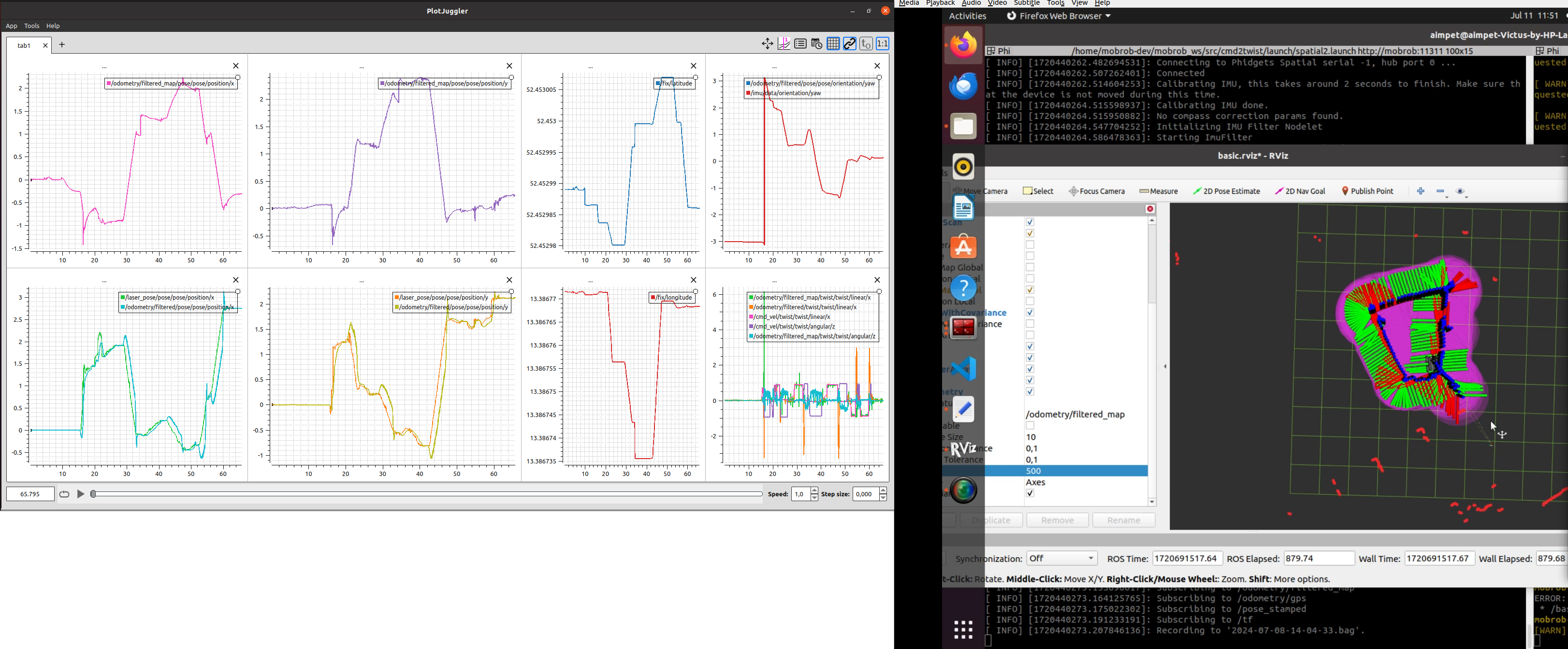 localization/orientation issue while running robot localization with ...