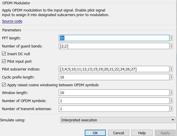 OFDM settings