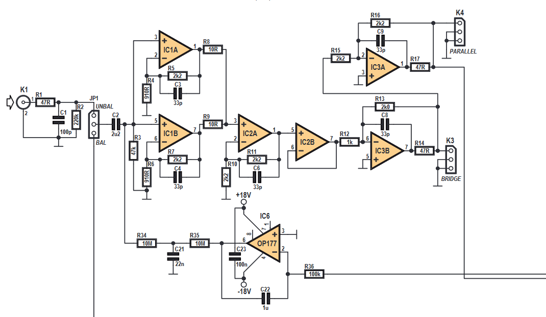 Voltage amplifier stage