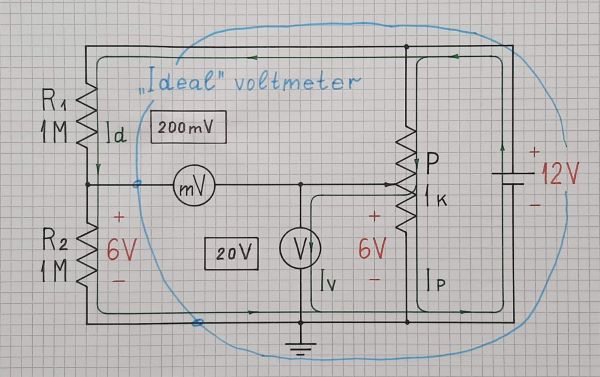 19th century electrical follower ('ideal voltmeter')