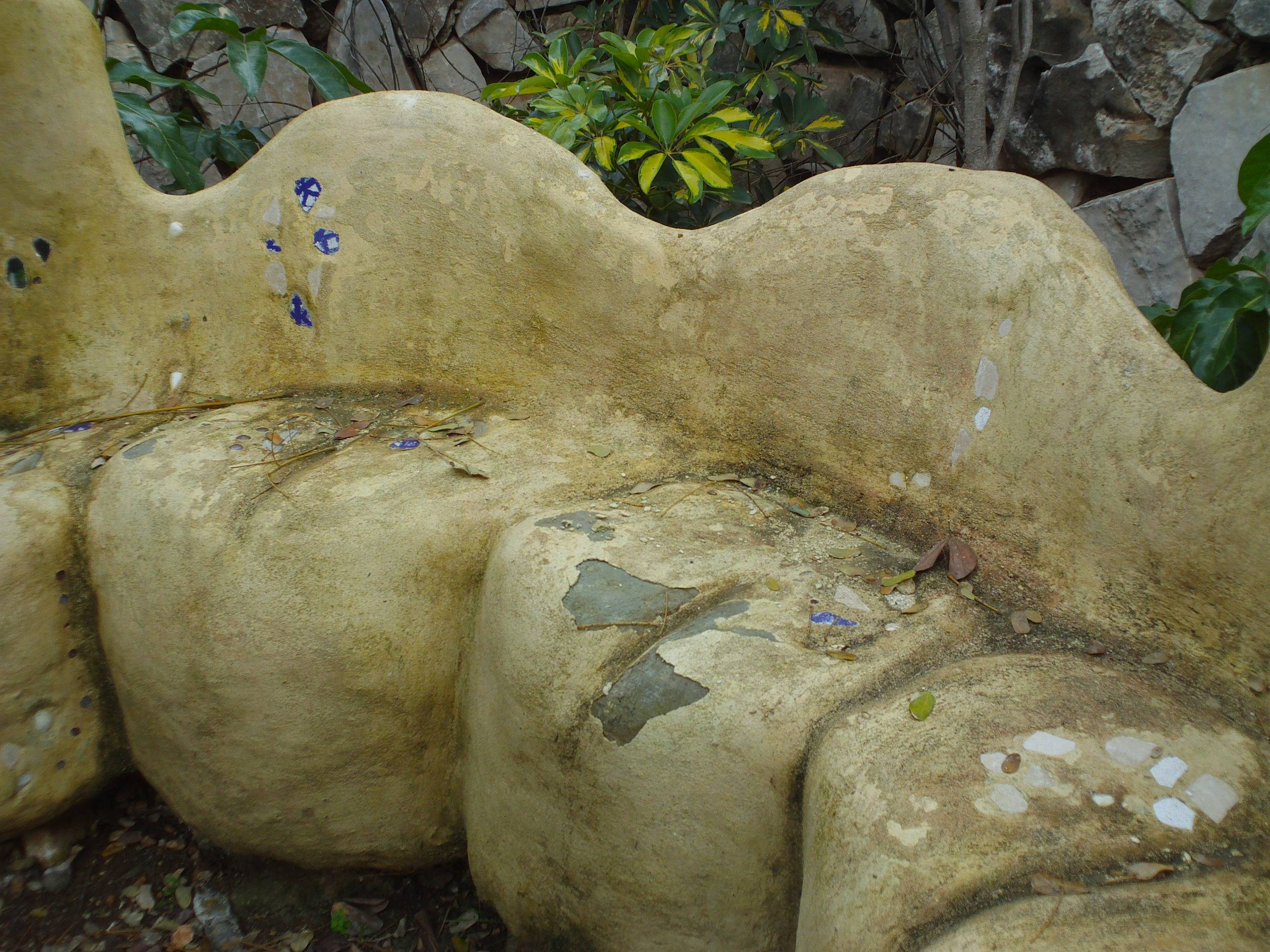 bench out of tires and papercrete