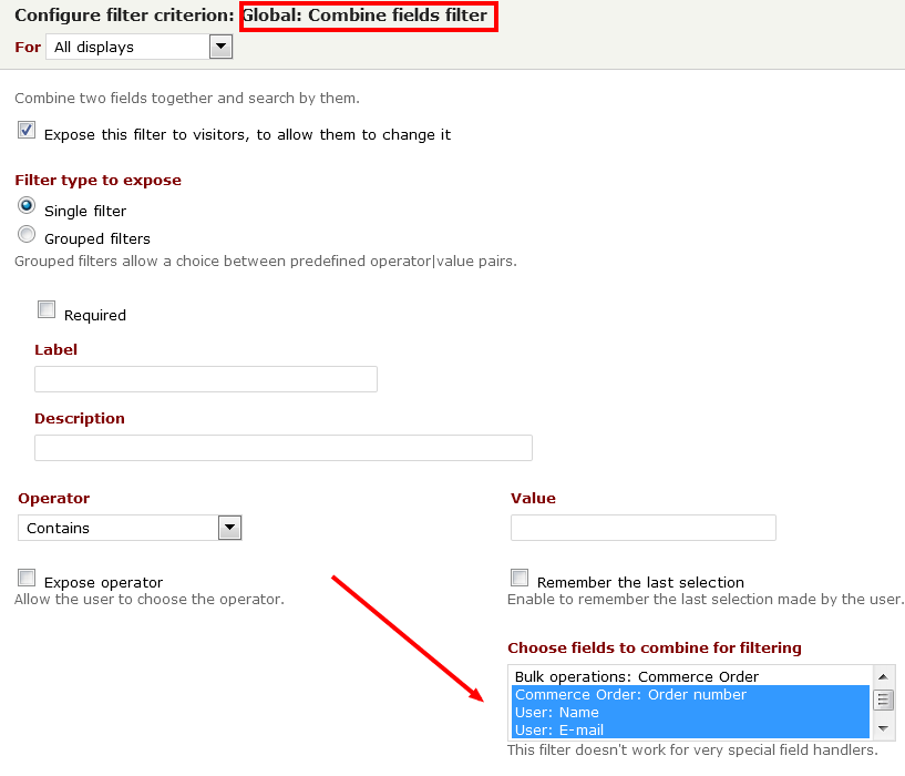 exposed Global Combine fields filter