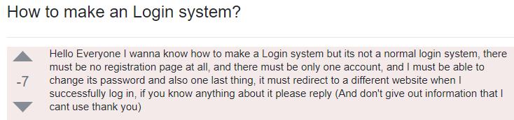 How to make an Login system