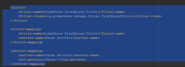 filtros web xml para subir archivos