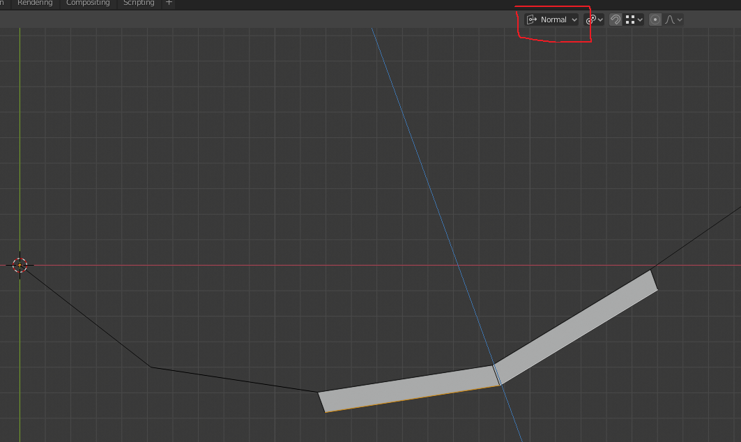 normal direction for two adjacent edges