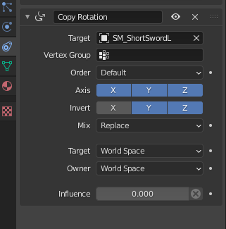 constraint after applying