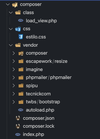 Estructura de composer