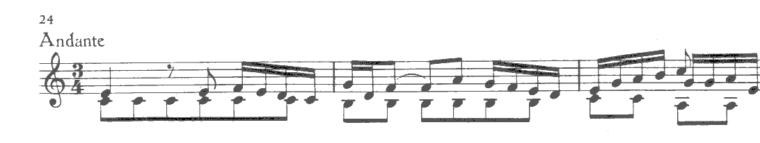 Andante from BWV1003, Solo Sonata 2 for violin by J.S.Bach