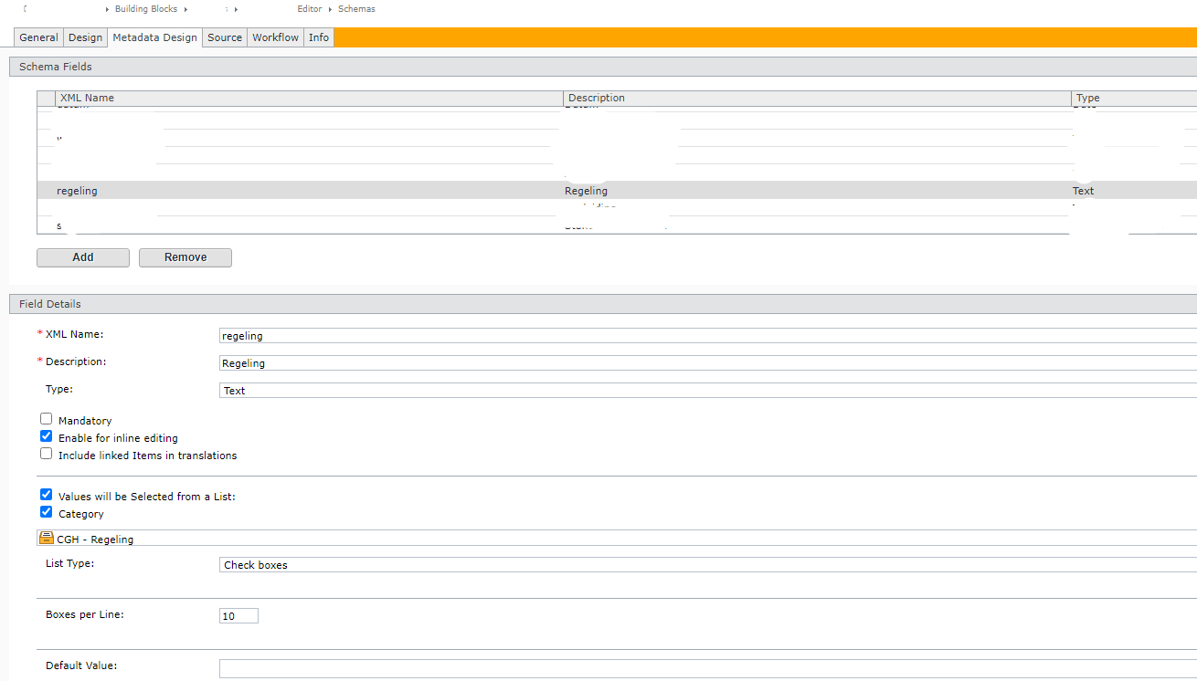 Kennisitem schema