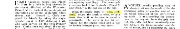 When the engine starts to "conk, conk, conk," retard the spark a trifle, or give more throttle if an increase in speed is permissible. 