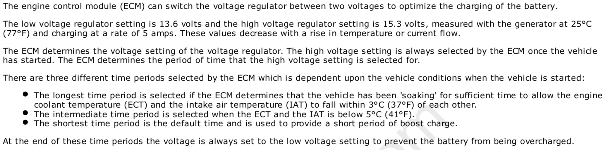 Jaguar alternator output voltage