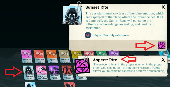 Sunset rite card