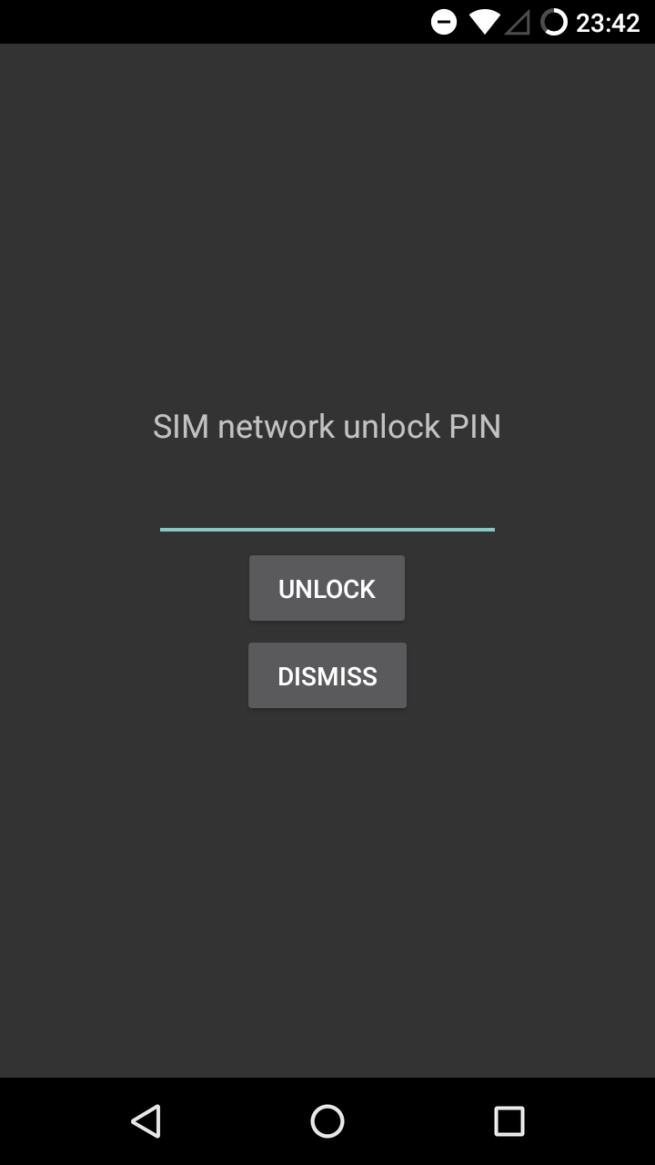 SIM network unlock PIN