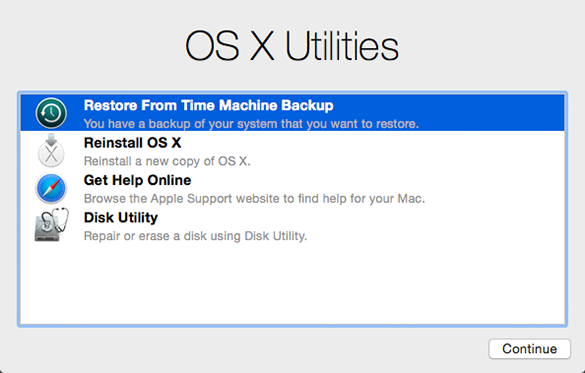 Reinstall OS X