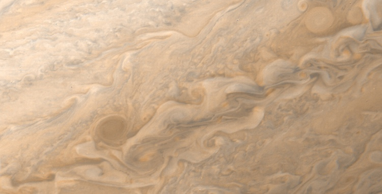 swirling clouds on Jupiter