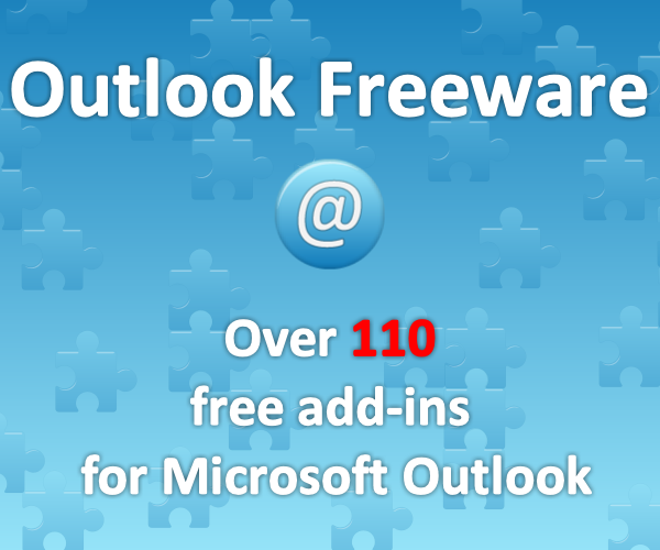 More than 110 free add-ins and utilities for Microsoft Outlook