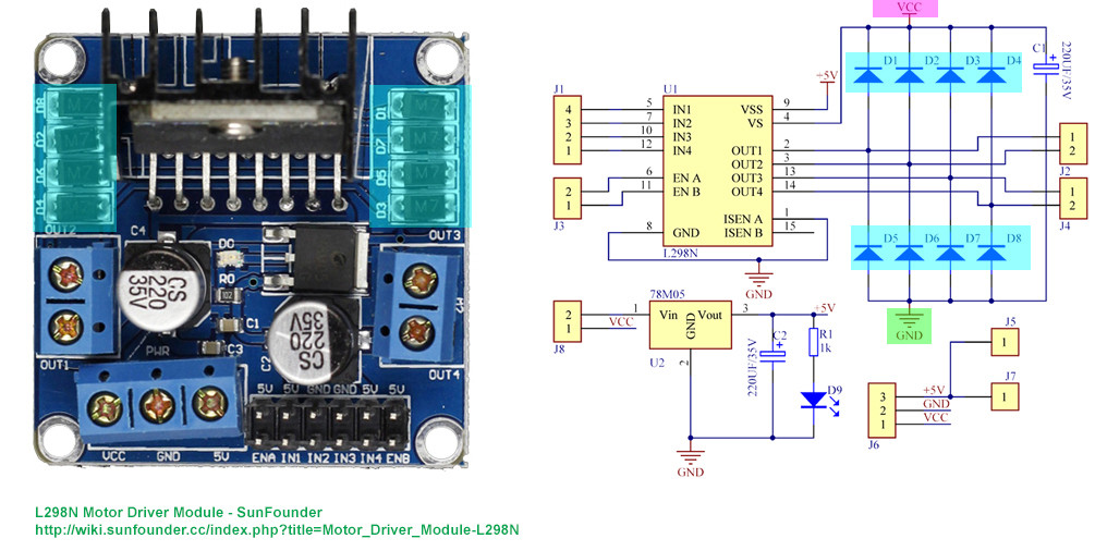 L298N fly back diode