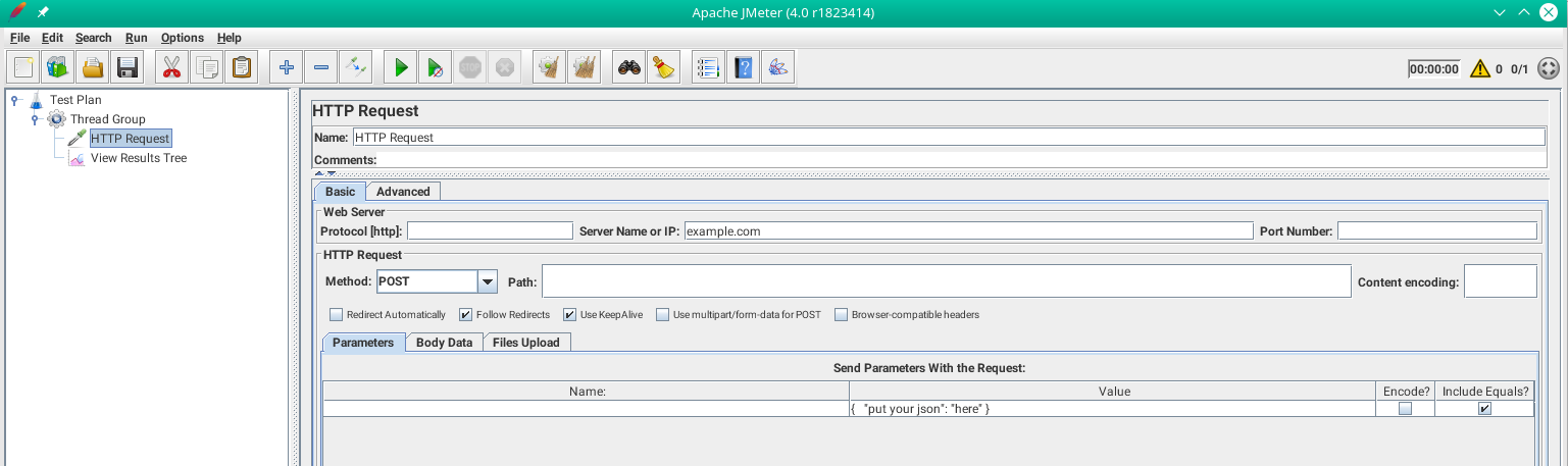 JMeter JSON as Parameter