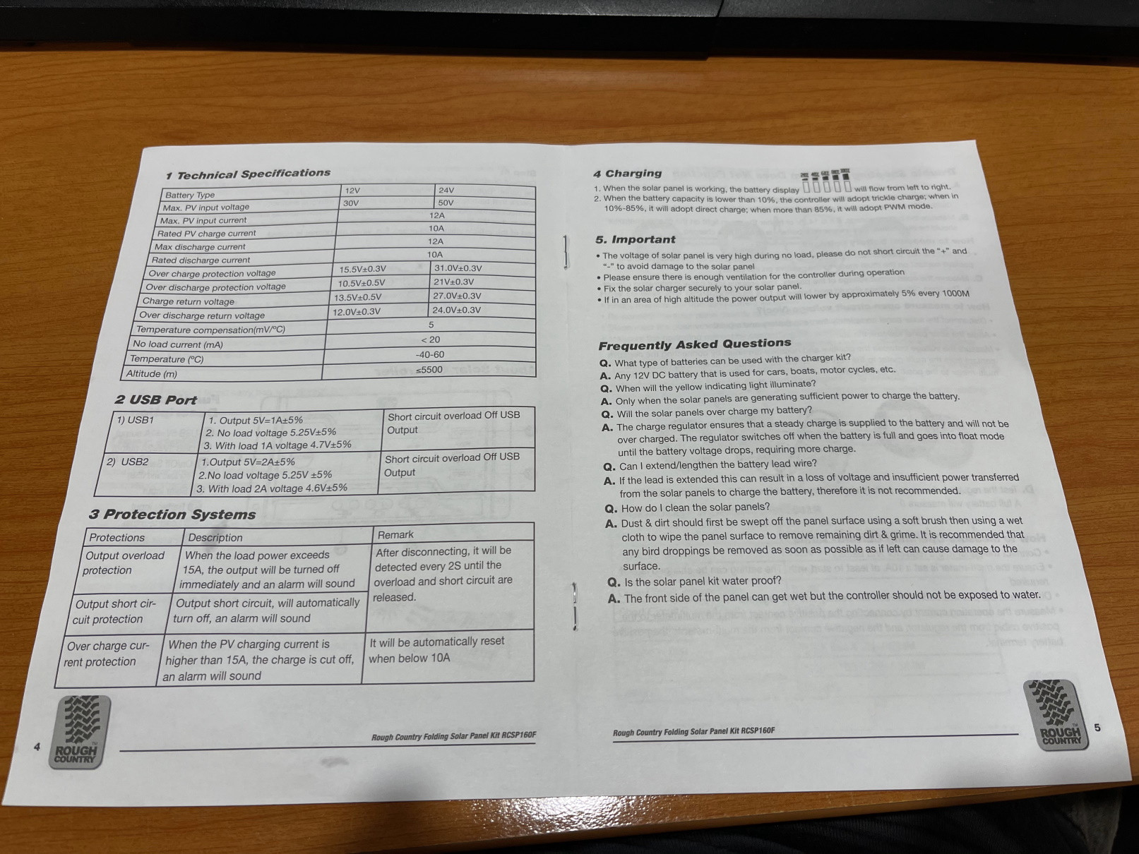 Regulator specs