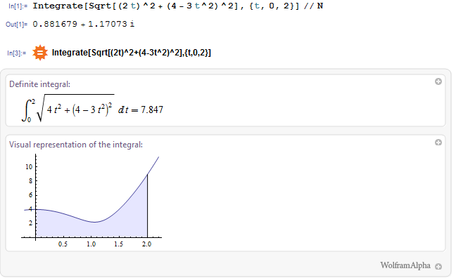 Mathematica and Wolfram|Alpha output