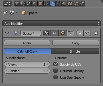 Subsurf Modifier