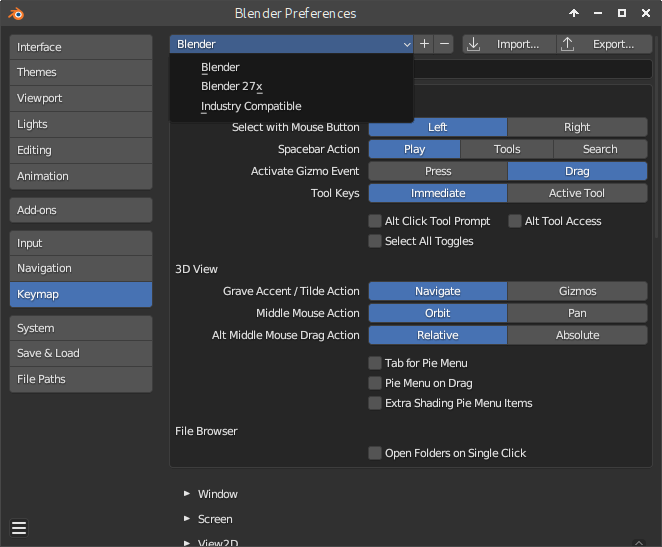 Blender Settings