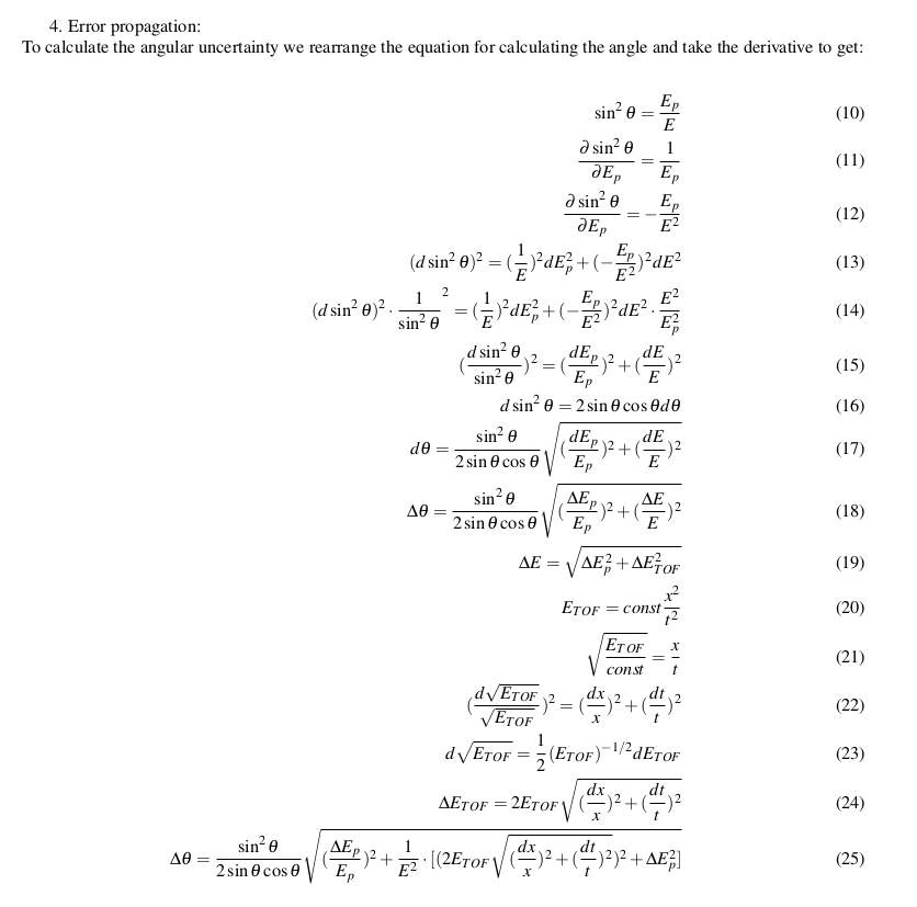 Error propagation in cone width for kinematic neutron imaging - Physics ...